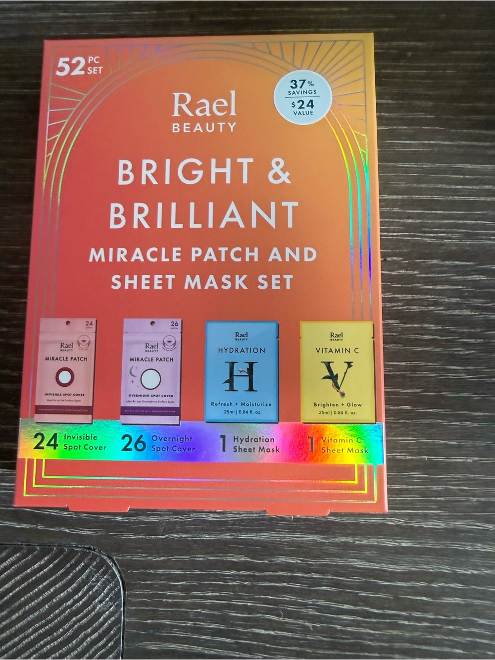 NWT Rael Beauty Bright & Brilliant Miracle Patch and Sheet Mask Set 52 pc set